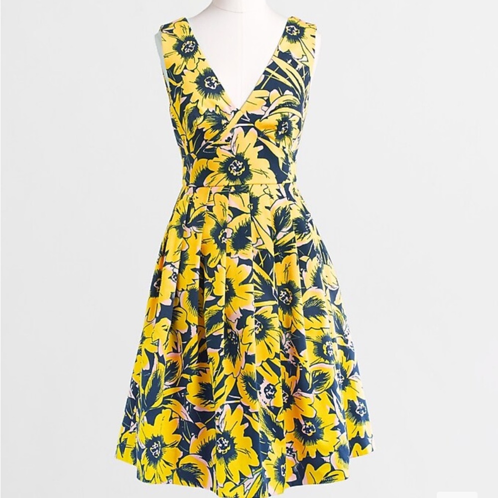J. Crew Factory Floral Piqué Dress